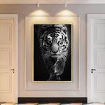 cadre tigre noir et blanc