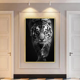 cadre tigre noir et blanc