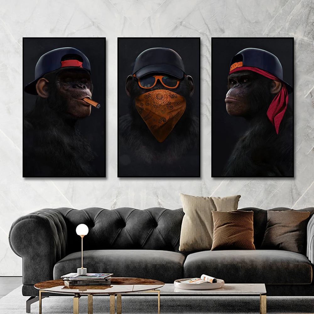 les 3 singes tableau