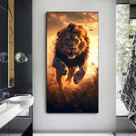 représentation artistique lion
