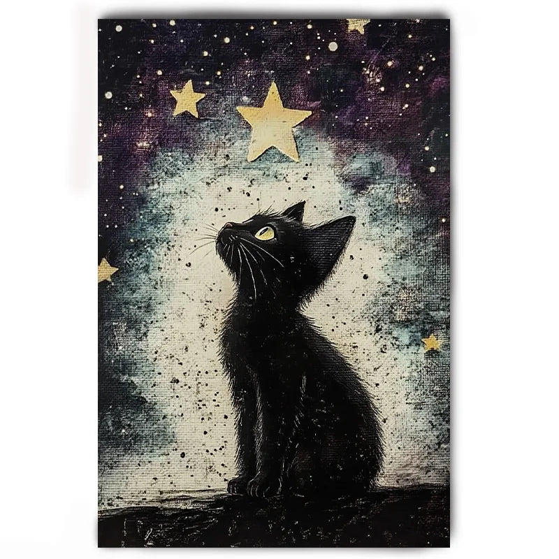 chat tableau peinture