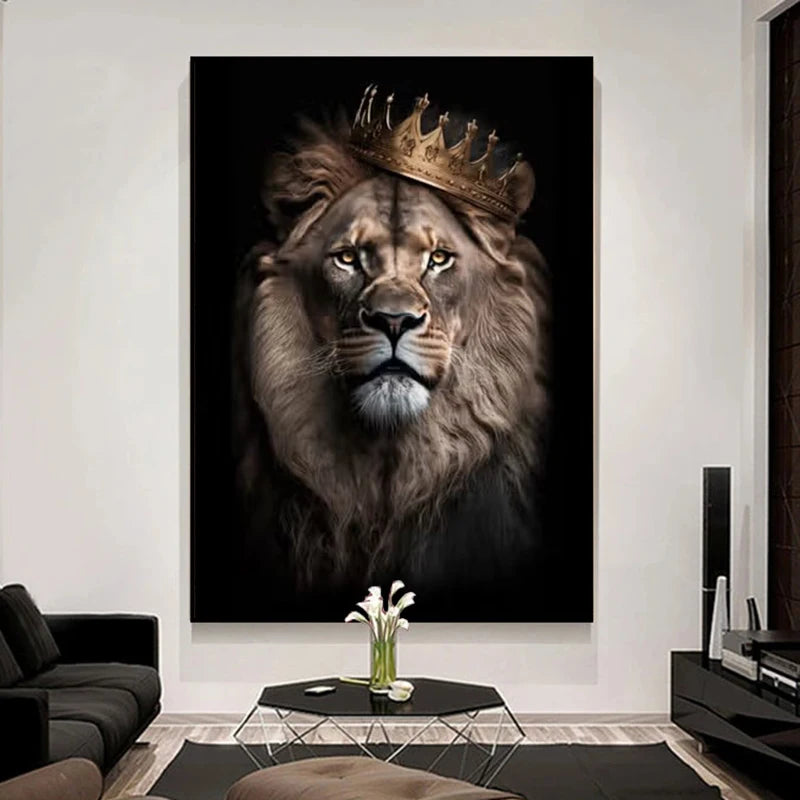 toile imprimée lion