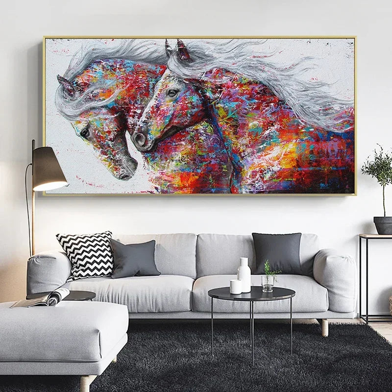 tableau peinture chevaux