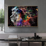 tableau lion street art