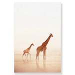 tableau avec girafe