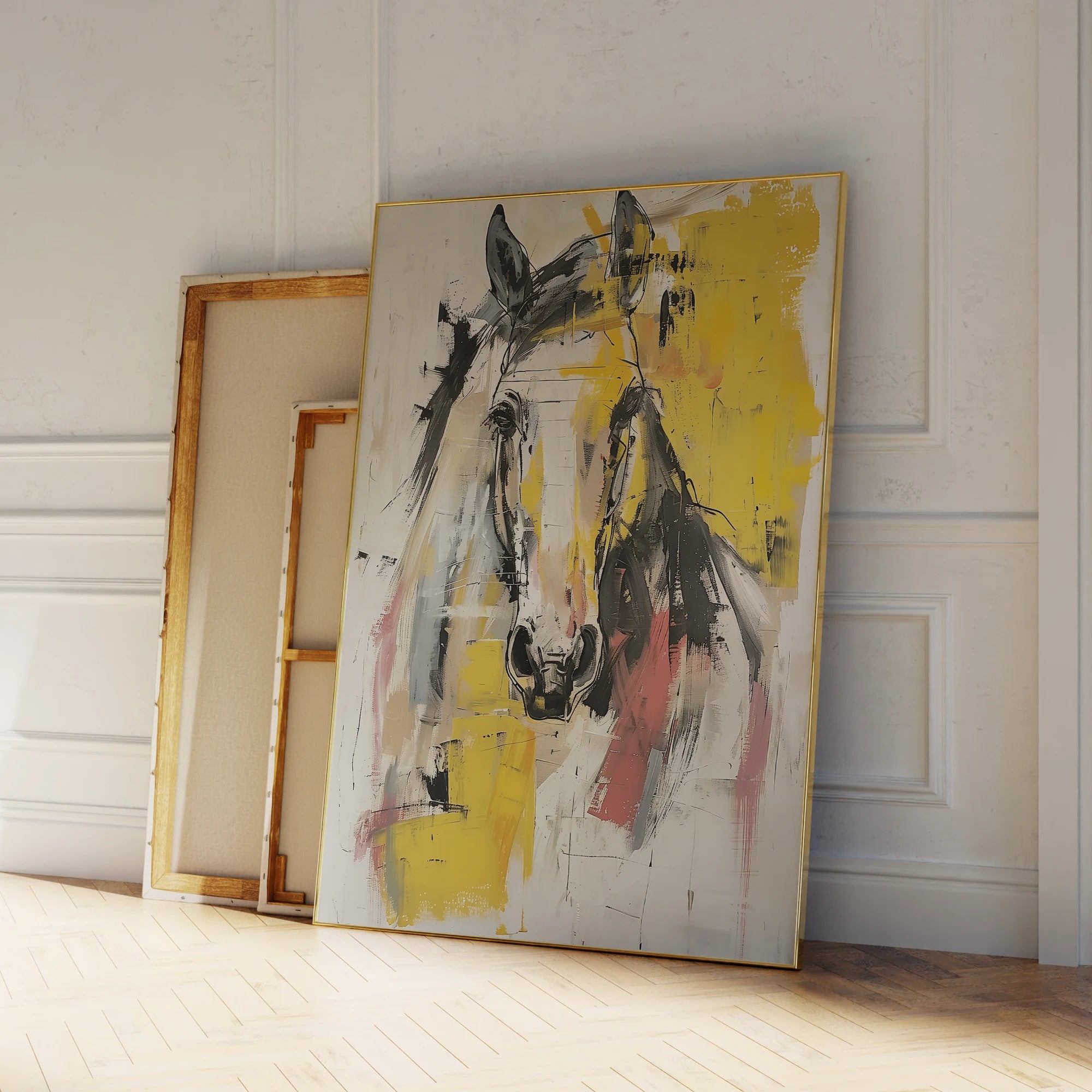 oeuvre d'art cheval peinture