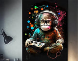 tableau singe peinture pop art