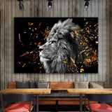 tableau sur toile lion