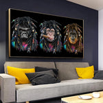 tableau trois singes