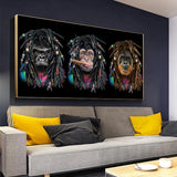 tableau trois singes