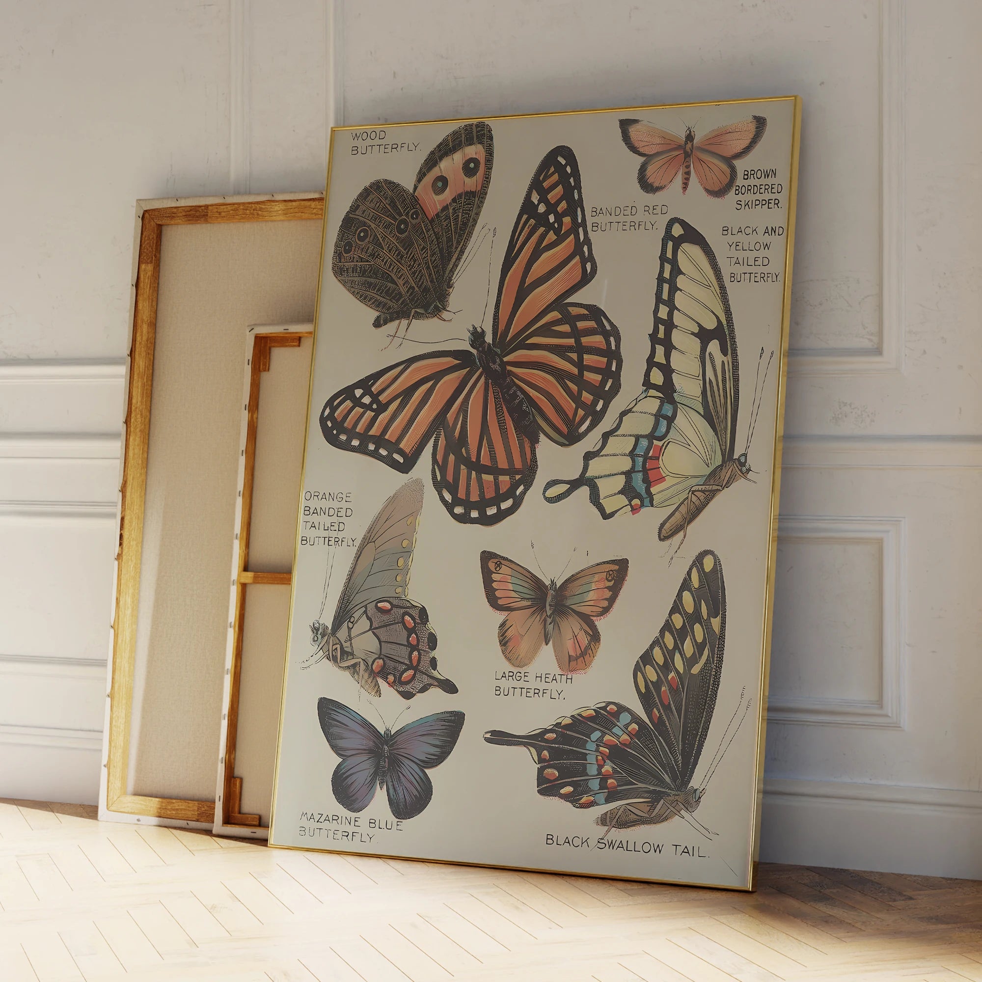 tableau avec des papillons