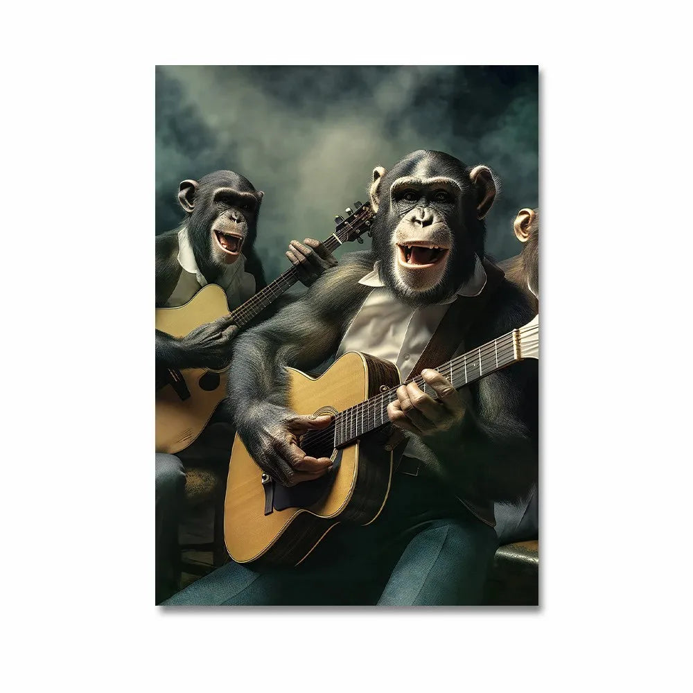 tableau moderne singe