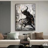 art mural taureau peinture