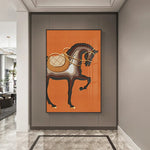 toile cheval décorative