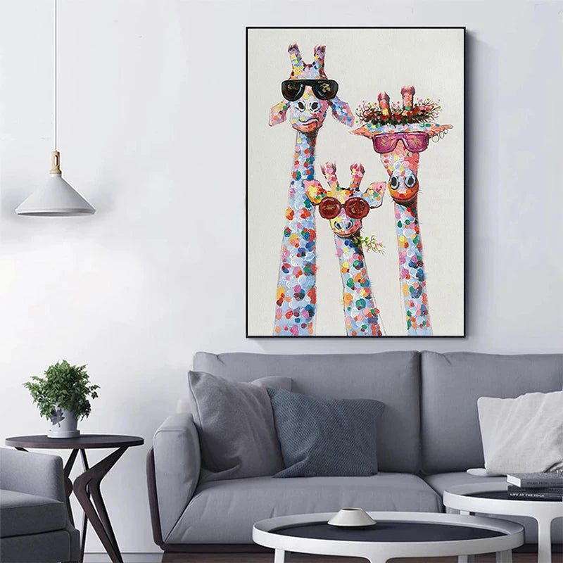 tableau girafe
