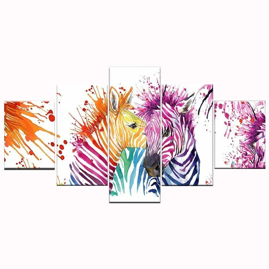 cadre zebre multicolore