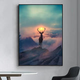tableau décoratif cerf en toile imprimée