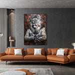 tableau moderne lion