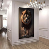 tableau grand format lion