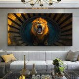 art mural lion