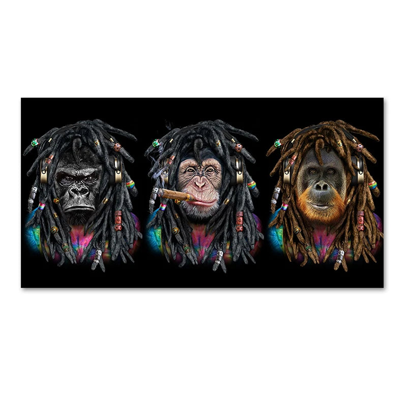 tableau trois singes