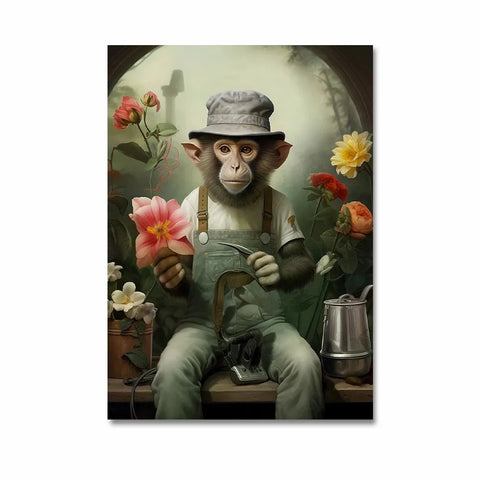 tableau toile singe