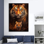 art mural tigre couleur
