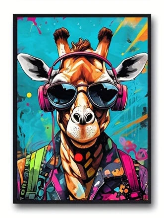 toile girafe pop