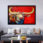tableau art taureau espagnol