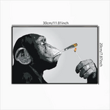 cadre singe qui fume