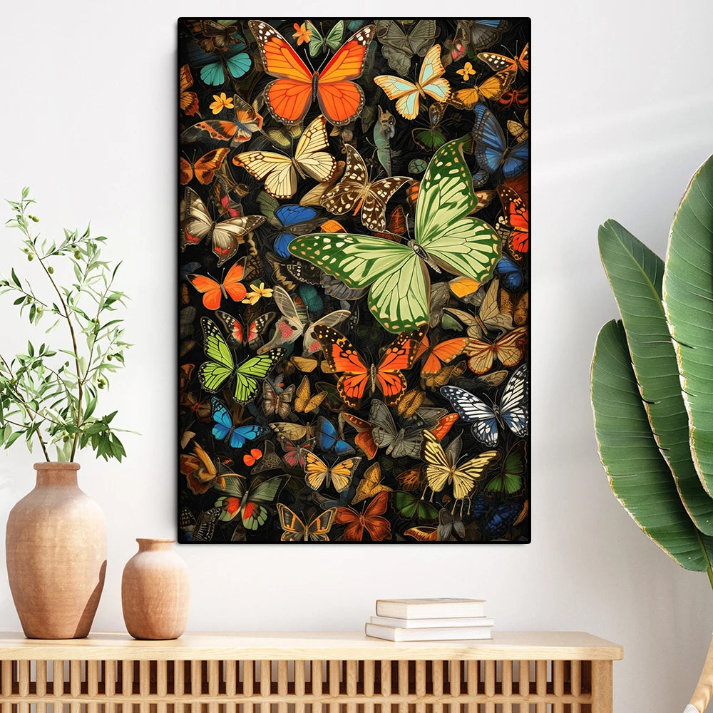 tableau peinture papillon abstrait