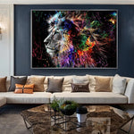 tableau lion
