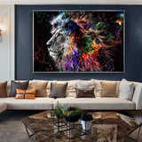 tableau lion