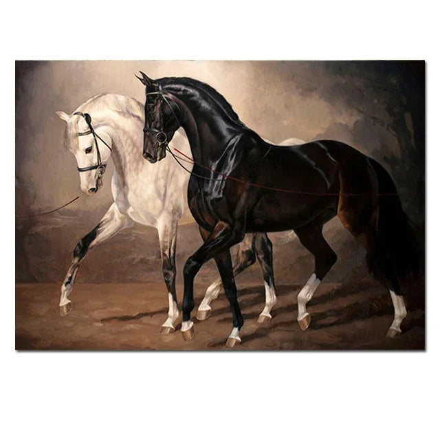 tableau ancien cheval