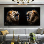 decoration murale lion
