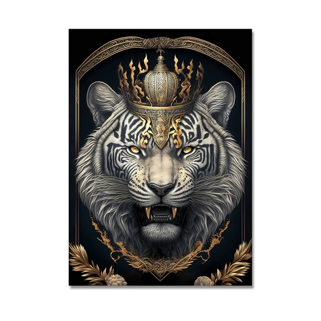 tableau de tigre blanc