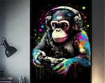 cadre singe coloré