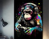 cadre singe coloré