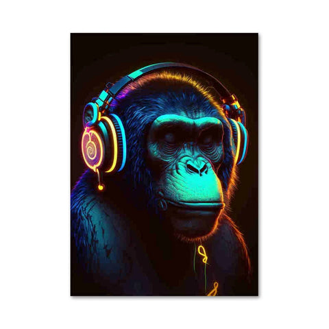 cadre singe casque