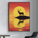 toile artistique cerf