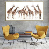 tableau africain girafe