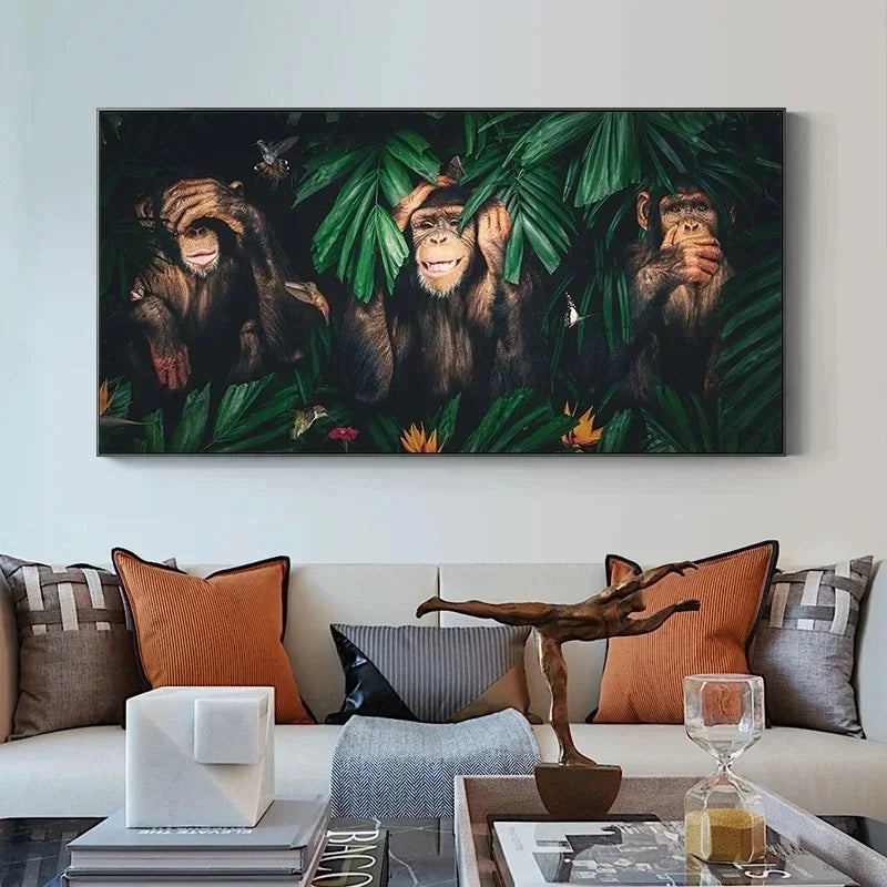les trois singes tableau