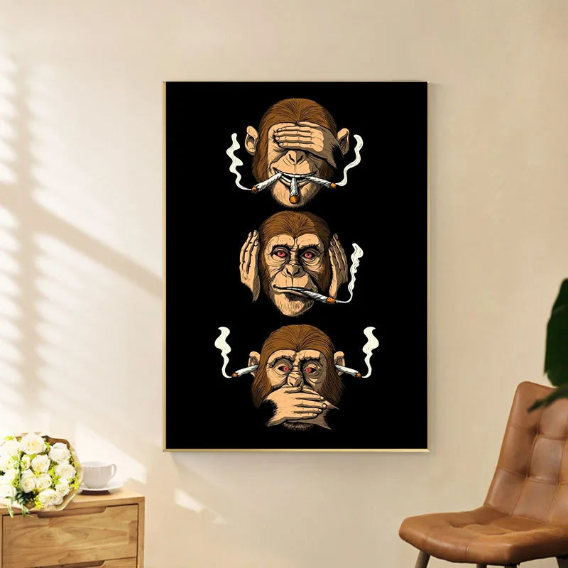 tableau des 3 singes