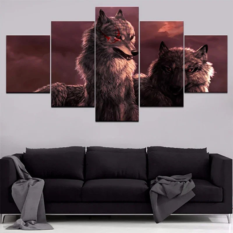 tableau 5 parties loup