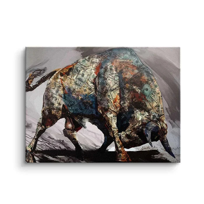 tableau avec un taureau
