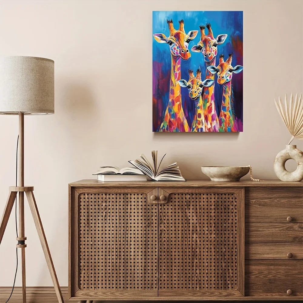 tableau les girafes pop