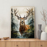 tableau décoratif cerf en bois