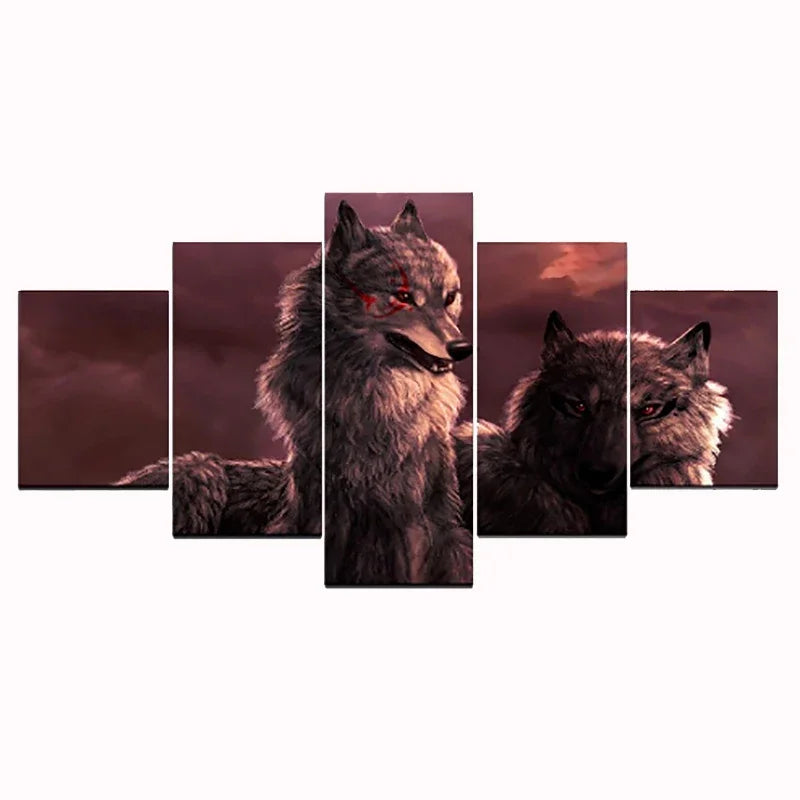 tableau 5 parties loup
