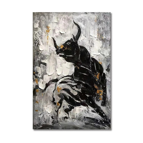 taureau peinture toile