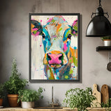 décoration murale vache peinture